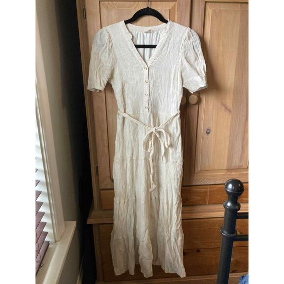 Roolee | Bone Deep Button Maxi Dress in Cream | Small - Picture 2 of 7